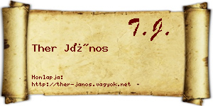 Ther János névjegykártya