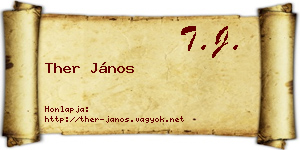 Ther János névjegykártya